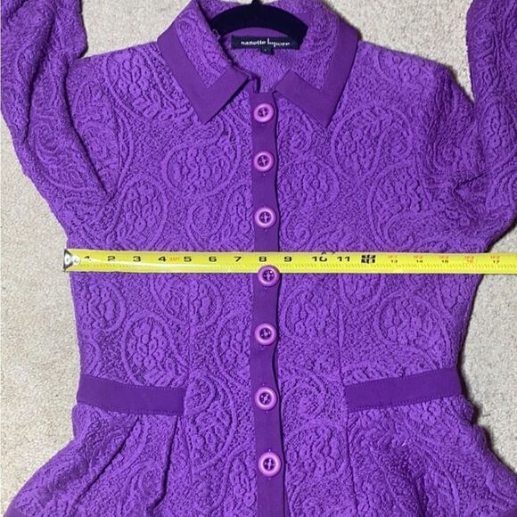 MSRP $448 Nanette Lepore Summer Flame Lace Peplum Jacket Women's Size 4 - Picture 7 of 10